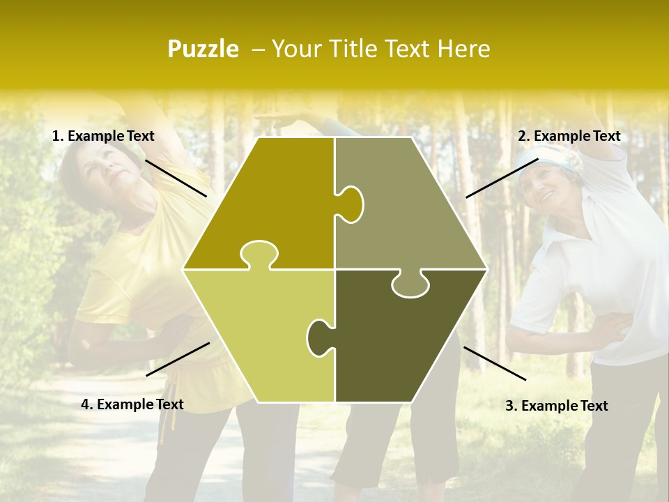 Outside Feminine Action PowerPoint Template