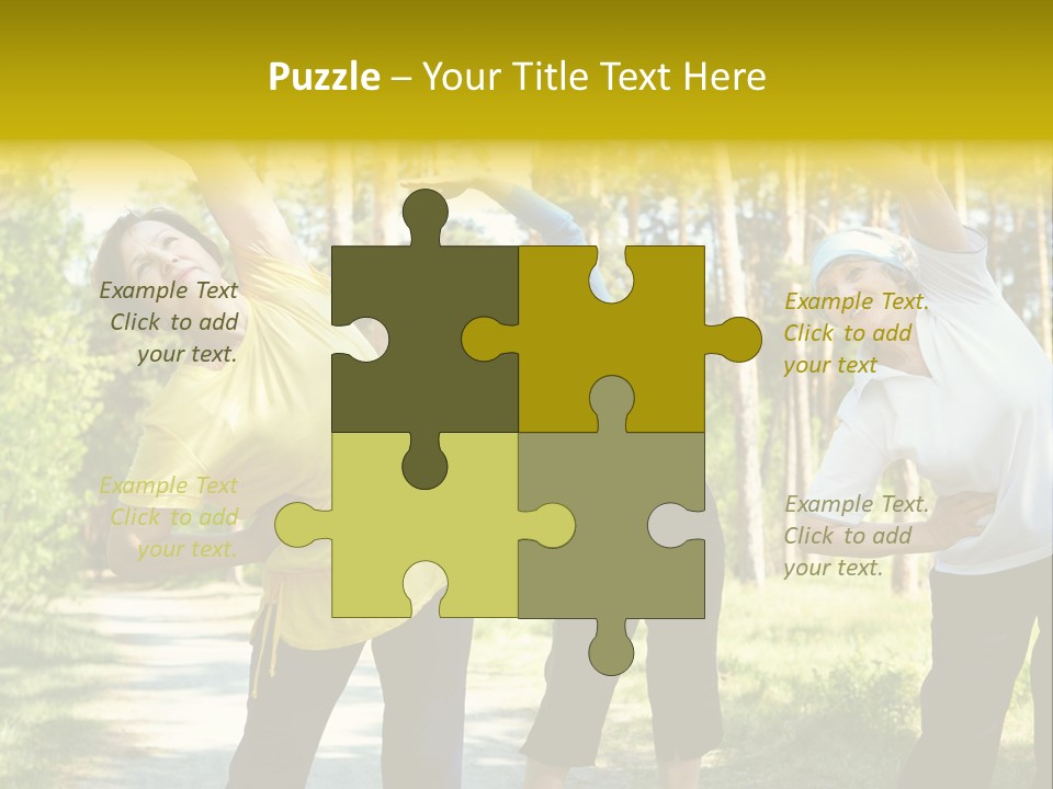 Outside Feminine Action PowerPoint Template