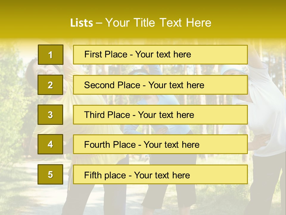 Outside Feminine Action PowerPoint Template