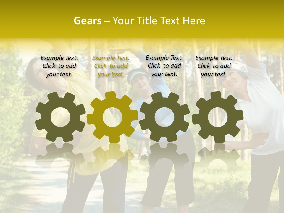 Outside Feminine Action PowerPoint Template