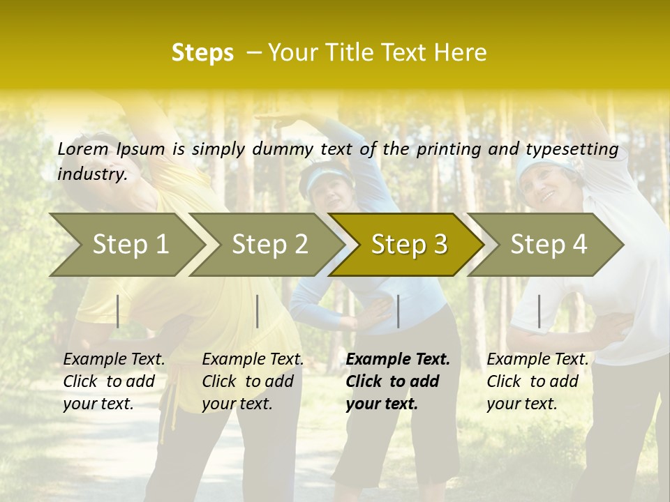 Outside Feminine Action PowerPoint Template