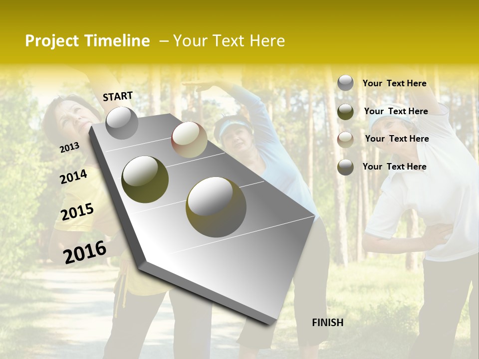 Outside Feminine Action PowerPoint Template