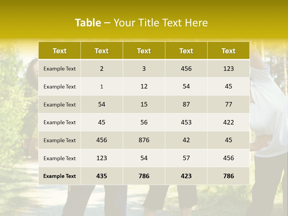 Outside Feminine Action PowerPoint Template