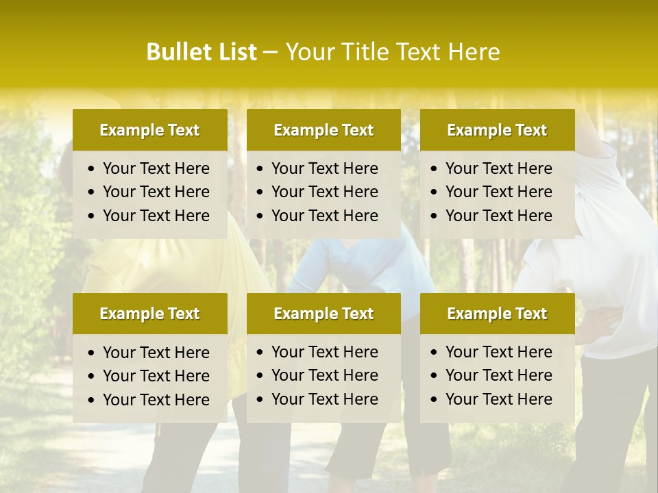 Outside Feminine Action PowerPoint Template