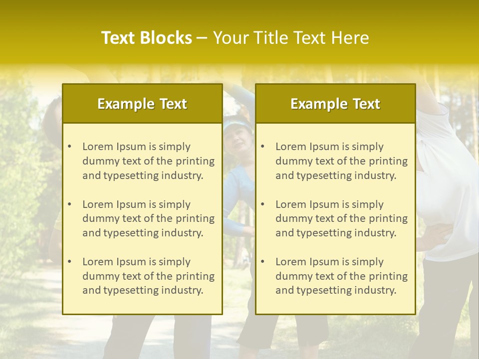 Outside Feminine Action PowerPoint Template