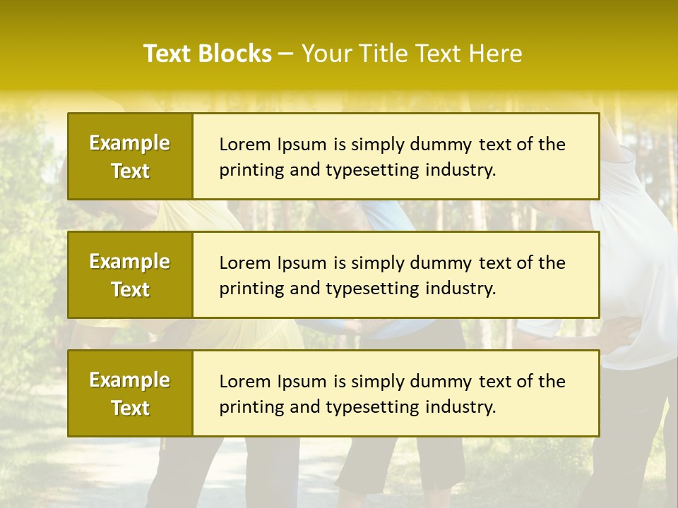 Outside Feminine Action PowerPoint Template