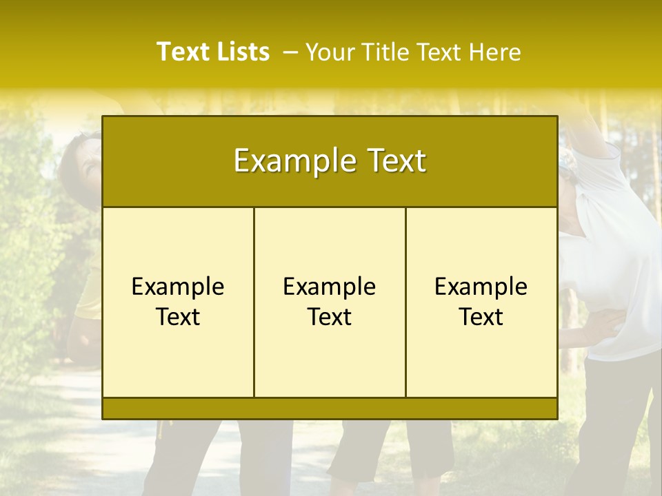Outside Feminine Action PowerPoint Template