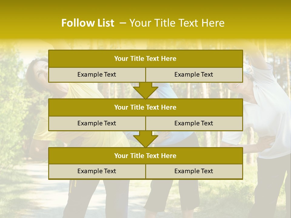 Outside Feminine Action PowerPoint Template