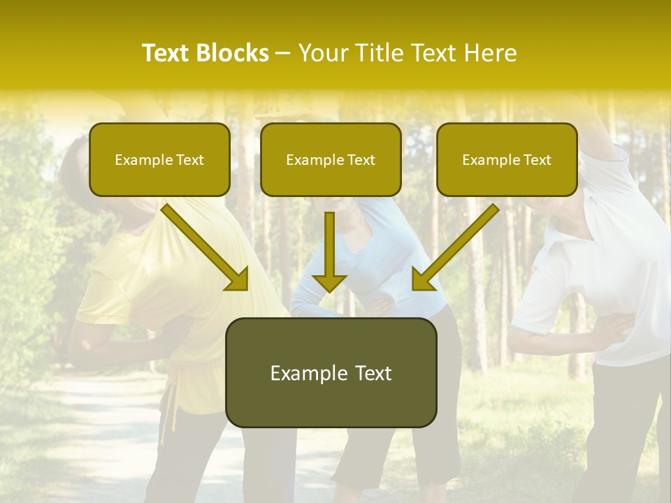 Outside Feminine Action PowerPoint Template