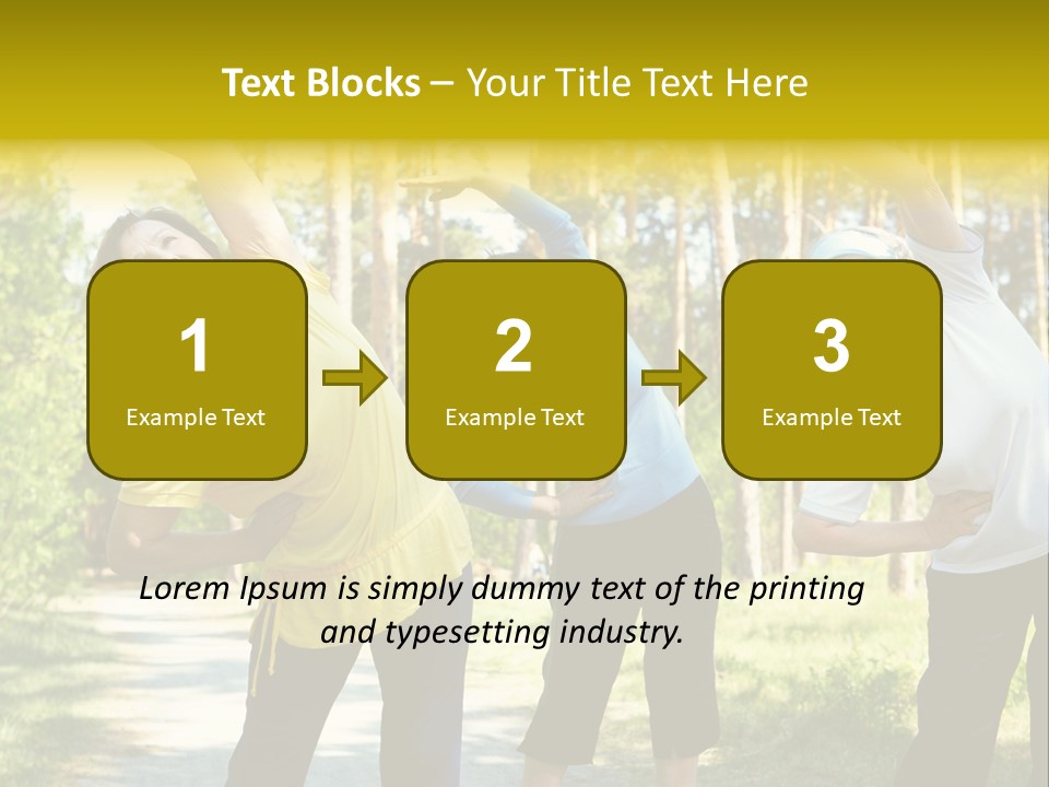 Outside Feminine Action PowerPoint Template