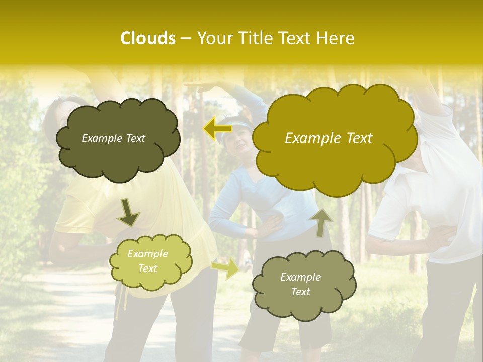 Outside Feminine Action PowerPoint Template