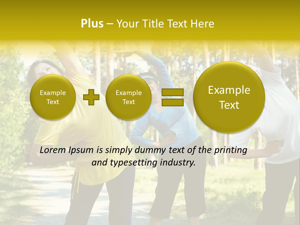 Outside Feminine Action PowerPoint Template