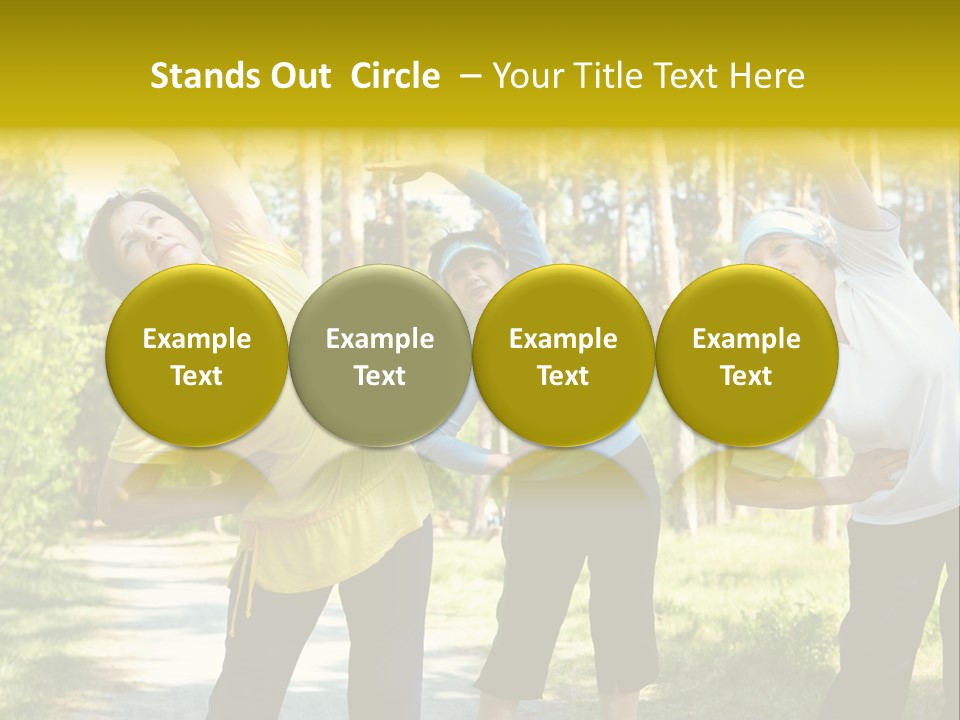 Outside Feminine Action PowerPoint Template