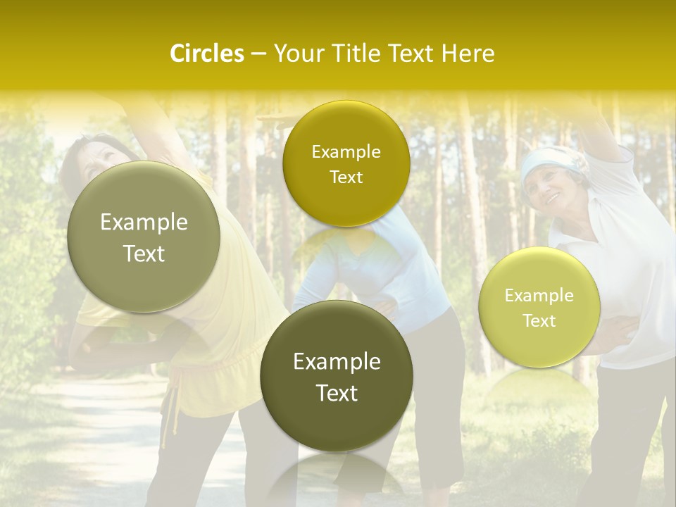 Outside Feminine Action PowerPoint Template