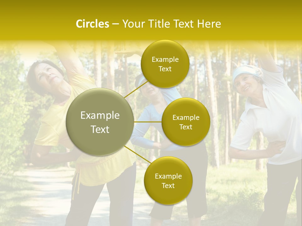 Outside Feminine Action PowerPoint Template