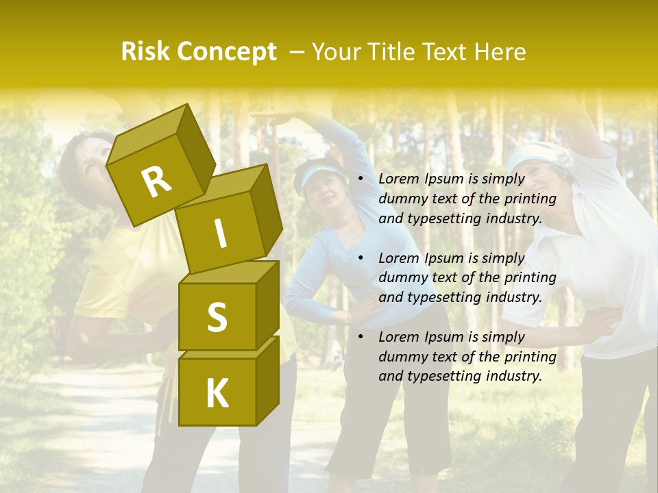 Outside Feminine Action PowerPoint Template