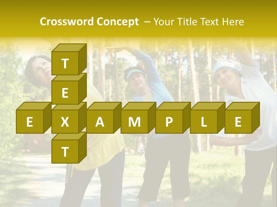 Outside Feminine Action PowerPoint Template