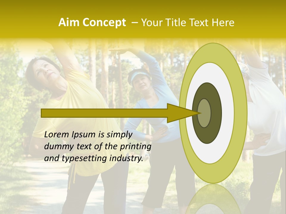 Outside Feminine Action PowerPoint Template