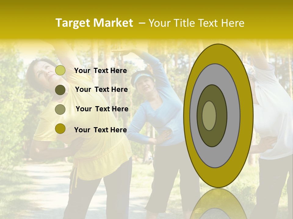 Outside Feminine Action PowerPoint Template