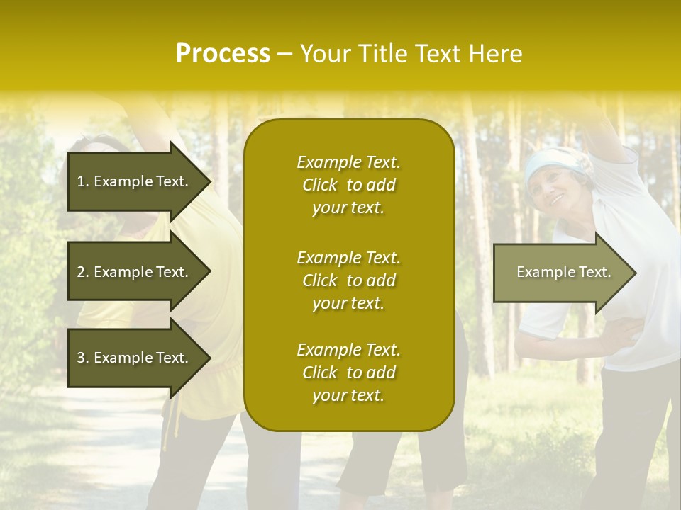 Outside Feminine Action PowerPoint Template