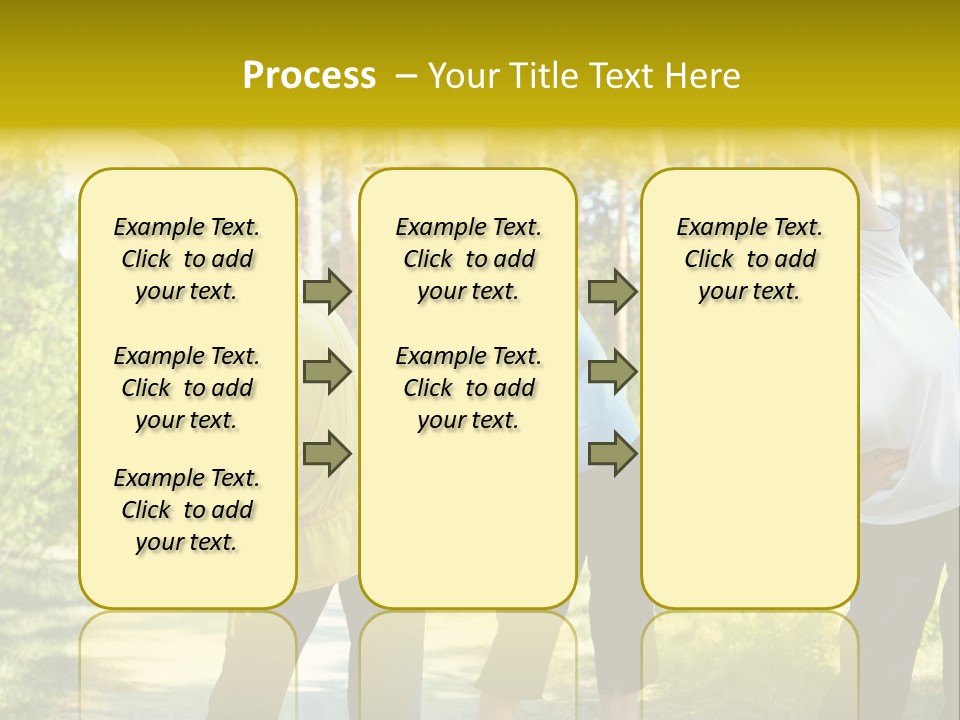 Outside Feminine Action PowerPoint Template