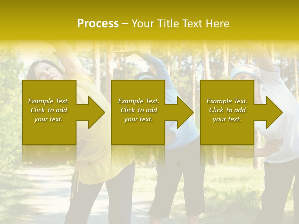 Outside Feminine Action PowerPoint Template