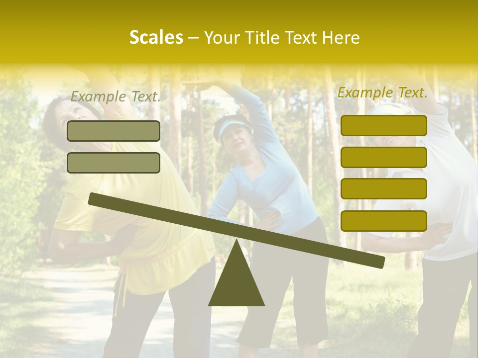 Outside Feminine Action PowerPoint Template