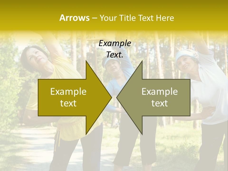 Outside Feminine Action PowerPoint Template