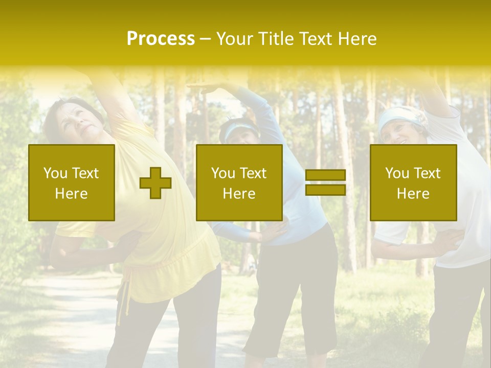 Outside Feminine Action PowerPoint Template