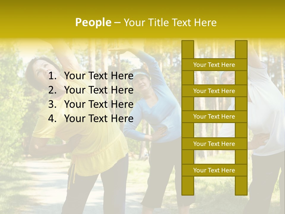 Outside Feminine Action PowerPoint Template
