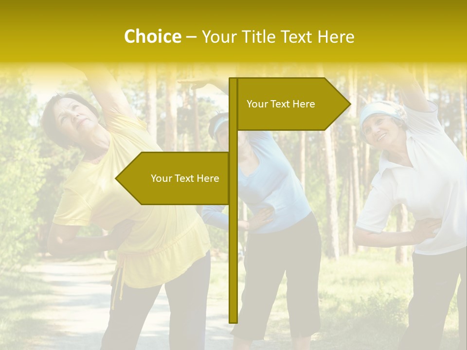 Outside Feminine Action PowerPoint Template