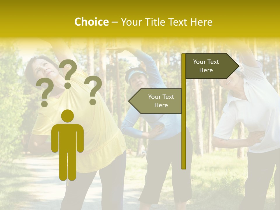 Outside Feminine Action PowerPoint Template