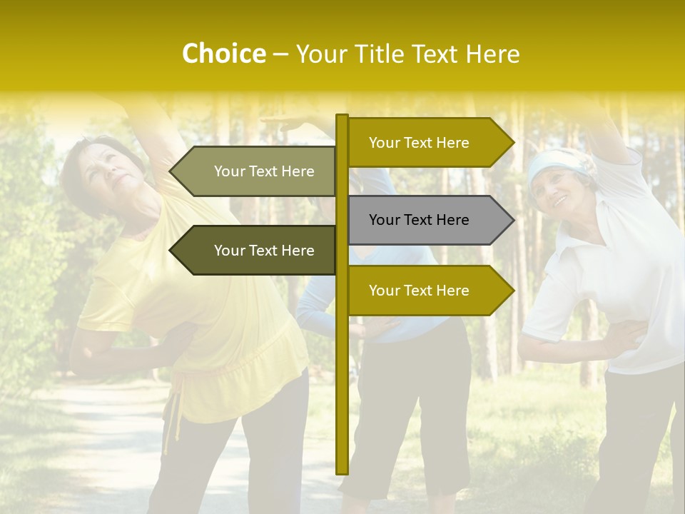 Outside Feminine Action PowerPoint Template