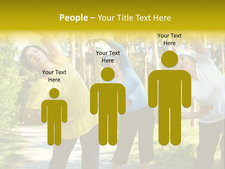 Outside Feminine Action PowerPoint Template