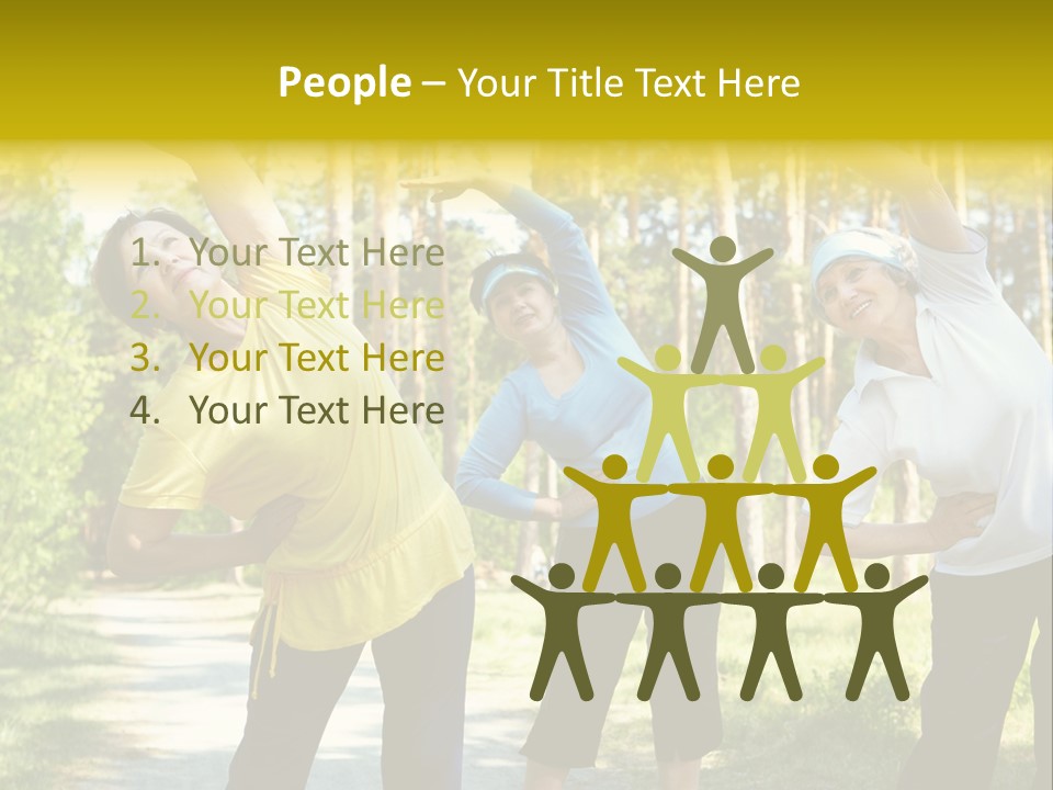 Outside Feminine Action PowerPoint Template