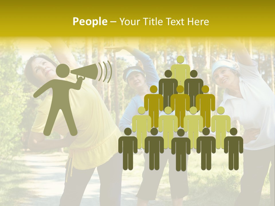 Outside Feminine Action PowerPoint Template