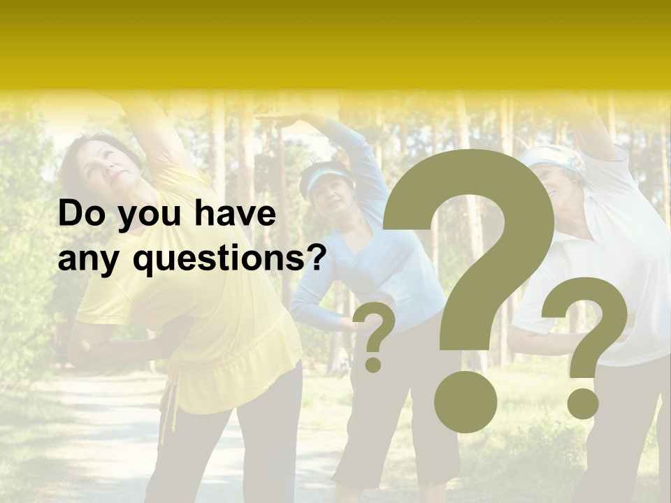 Outside Feminine Action PowerPoint Template