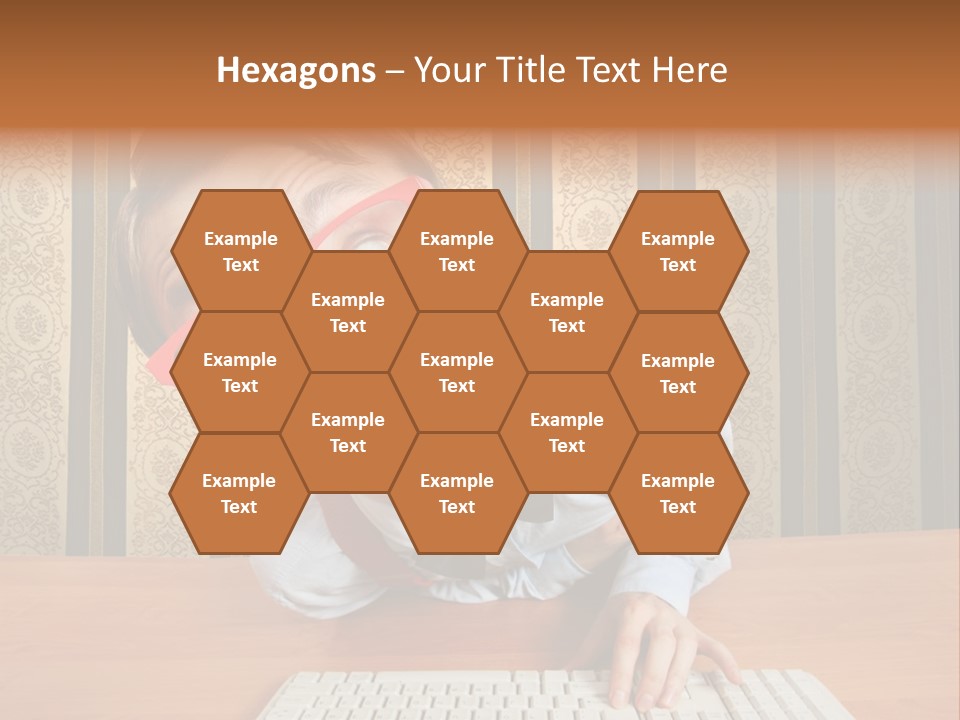 Keyboard Businessman Communication PowerPoint Template