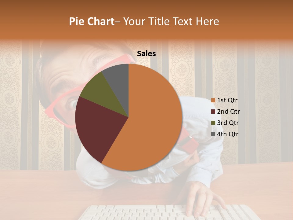 Keyboard Businessman Communication PowerPoint Template