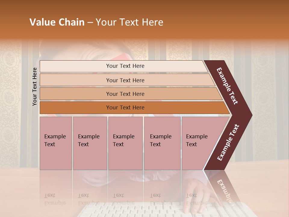 Keyboard Businessman Communication PowerPoint Template