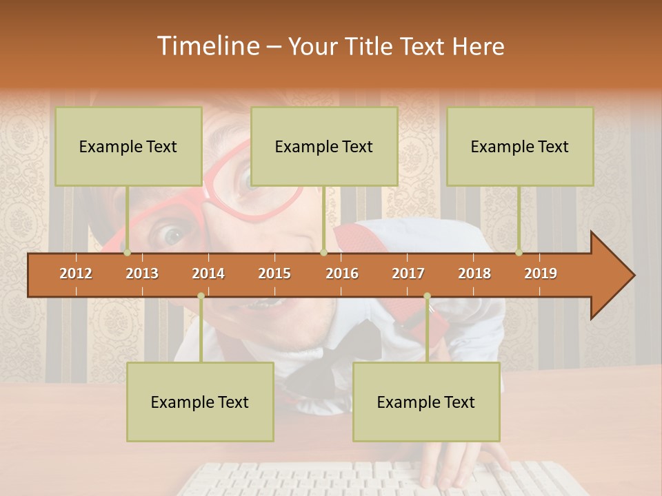 Keyboard Businessman Communication PowerPoint Template