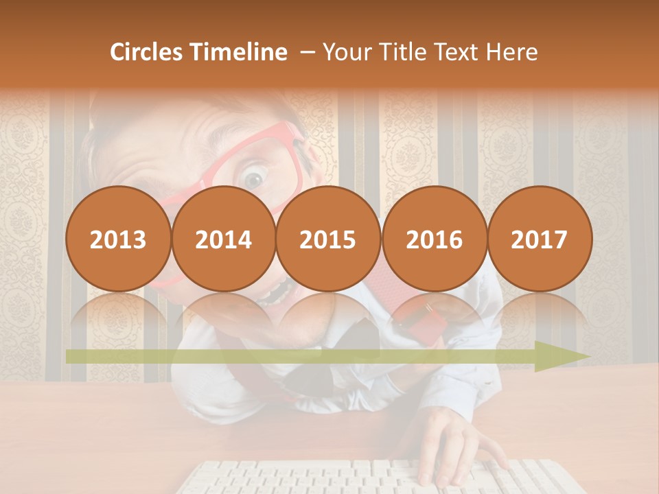 Keyboard Businessman Communication PowerPoint Template