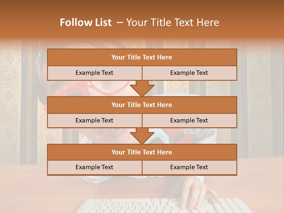 Keyboard Businessman Communication PowerPoint Template
