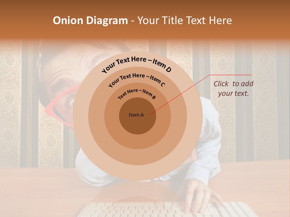 Keyboard Businessman Communication PowerPoint Template