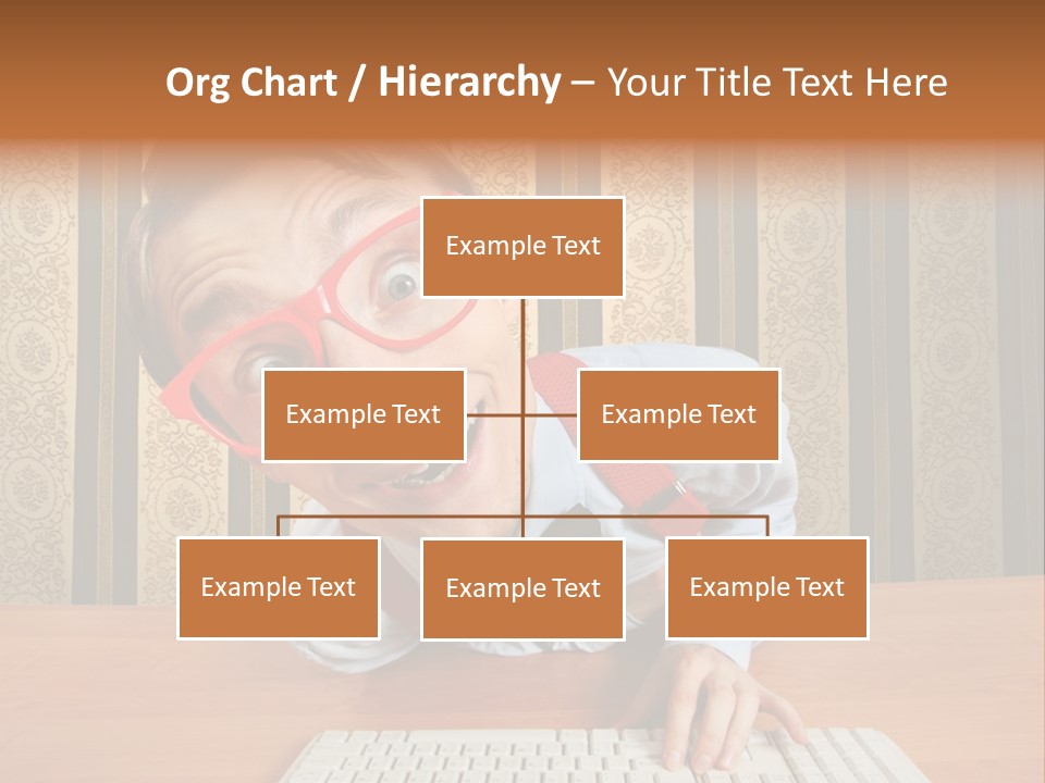 Keyboard Businessman Communication PowerPoint Template