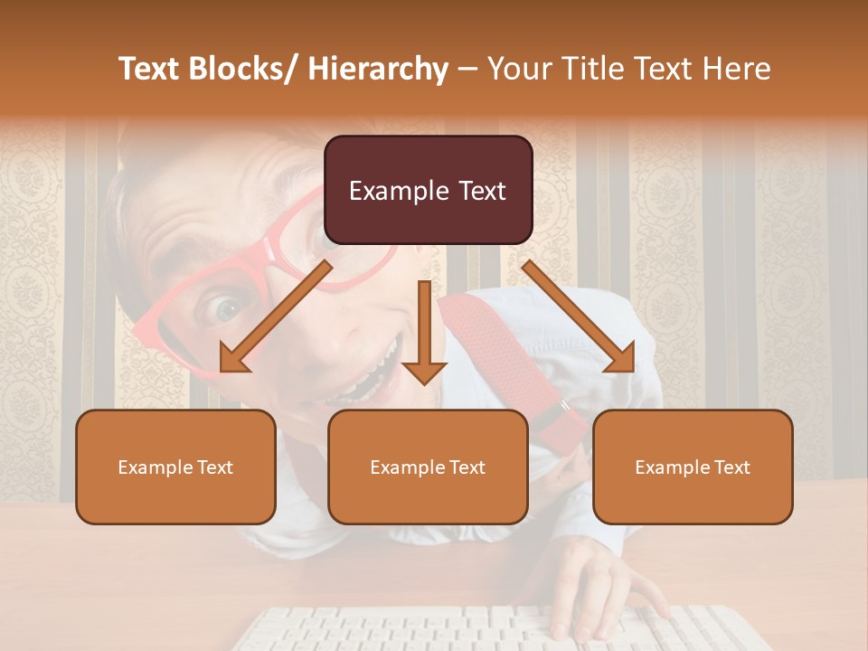 Keyboard Businessman Communication PowerPoint Template