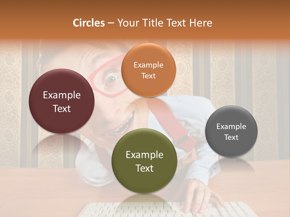 Keyboard Businessman Communication PowerPoint Template