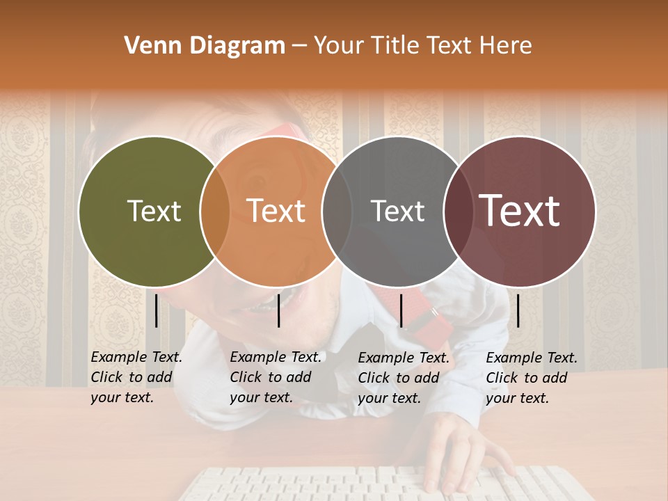 Keyboard Businessman Communication PowerPoint Template
