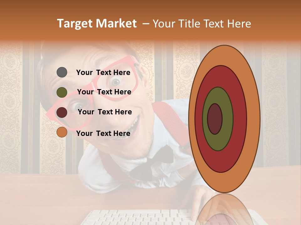 Keyboard Businessman Communication PowerPoint Template