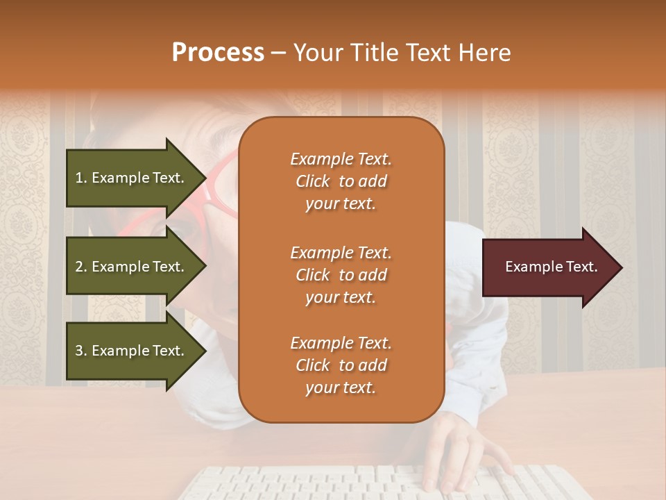 Keyboard Businessman Communication PowerPoint Template